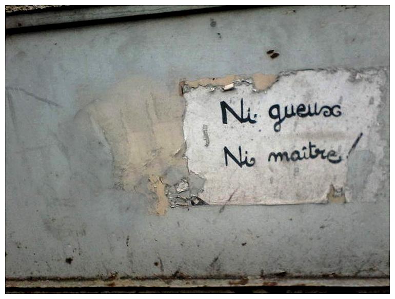 Un non total. Ni gueux, ni maître !