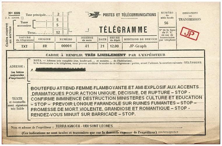 Télégramme sans lendemain